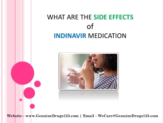 What are the Side effects of INDINAVIR