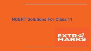 NCERT Solutions For Class 11