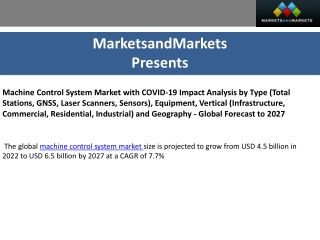 Machine Control System Market Size Global forecast to 2027