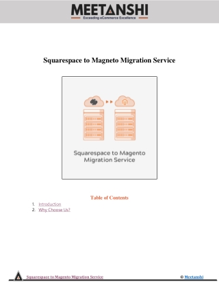 Squarespace to Magento Migration Service