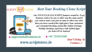 Best Tour Booking Clone System - SCRIPTSTORE.IN