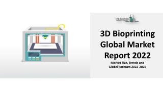 3D Bioprinting Market Set For Robust Growth During 2022-2026