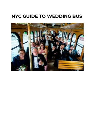 NYC GUIDE TO WEDDING BUS