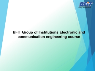 BFIT Group of Institutions offering ECE course in Dehradun
