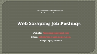 Web Scraping Job Postings