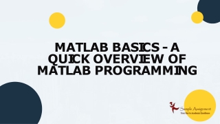 Matlab Basics - A Quick Overview of Matlab Programming