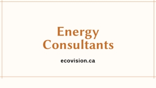 Energy Consultants - ecovision.ca