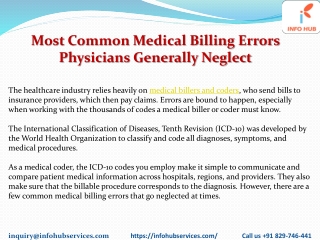 Most Common Errors Generally physisians neglect