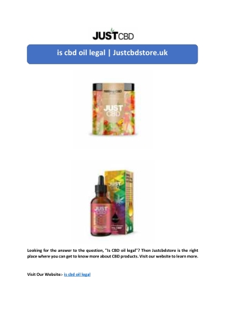 is cbd oil legal | Justcbdstore.uk