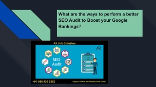 What are the ways to perform a better SEO Audit to Boost your Google Rankings_