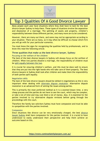 Top 3 Qualities Of A Good Divorce Lawyer