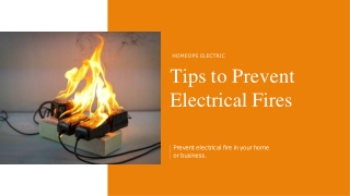 Tips to Prevent Electrical Fires