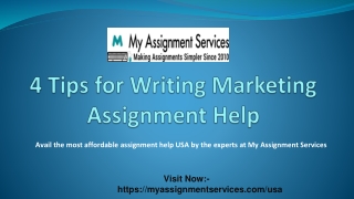 4 Tips for Writing Marketing Assignment Help  USA