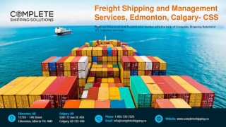 Get Best Freight Shipping and Management Services, Edmonton, Calgary- CSS