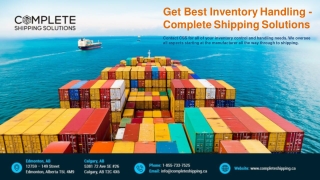 Get Best Inventory Handling - Complete Shipping Solutions
