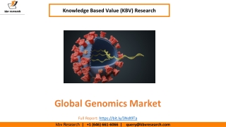 Global Genomics Market size to reach USD 68.9 Billion by 2027 - KBV Research