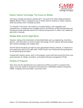 Electric Vehicle Technology