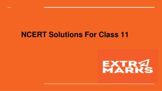 NCERT Solutions For Class 11