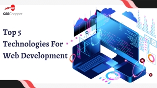 Top 5  Technologies For Web Development
