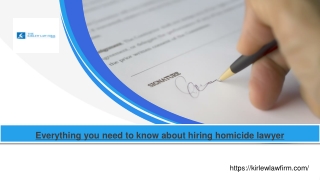 Everything you need to know about hiring homicide lawyer