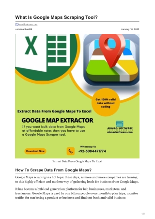 What Is Google Maps Scraping Tool