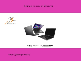 Laptop on rent in Chennai