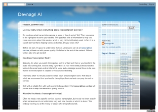 Do you really know everything about Transcription Service