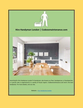 Hire Handyman London