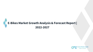 E-Bikes Market Share, Trend & Growth Forecast to 2027