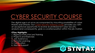 Cyber Security Course Online