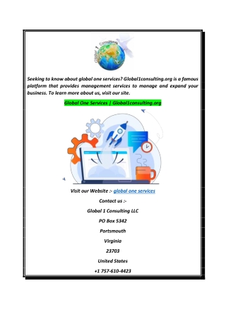 Global One Services  Global1consulting.org