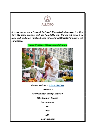 Private Chef Nyc  Alloroprivatedining.com