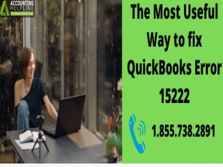 The Most Useful Way to fix QuickBooks Error 15222