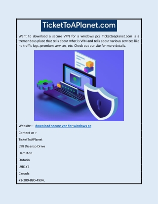 Download Secure Vpn For Windows Pc | Tickettoaplanet.com