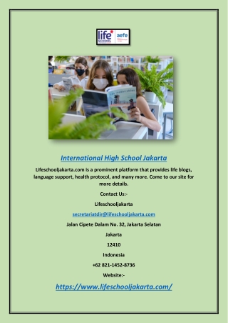 International High School Jakarta | Lifeschooljakarta.com