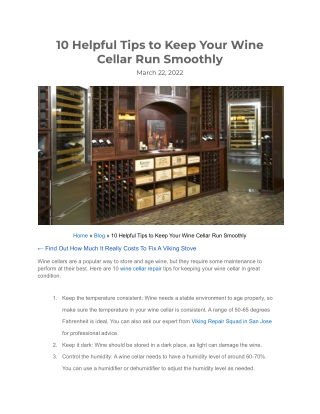 10 Helpful Tips to Keep Your Wine Cellar Run Smoothly (1)