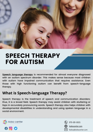 Speech Therapy Services