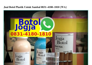 Jual Botol Plastik Untuk SambalJual Botol Plastik Untuk Sambal ౦8౩l·ㄐl8౦·l8l౦[Wh
