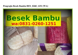 Pengrajin Besek Bambu Ô831•Ô2ᏮÔ•1251{WhatsApp}