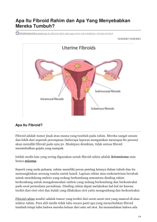 Apa Itu Fibroid Rahim dan Apa Yang Menyebabkan Mereka Tumbuh?