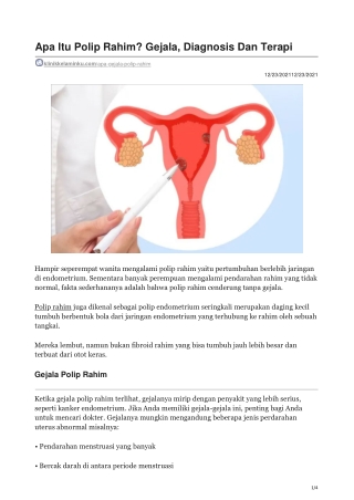 Apa Itu Polip Rahim Gejala Diagnosis Dan Terapi - klinikkelaminku.com