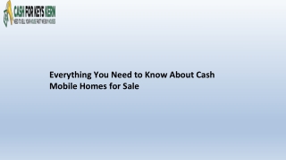 Everything You Need to Know About Cash Mobile Homes for Sale