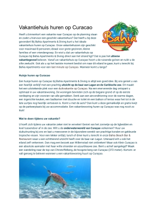 Bahia | Vakantiehuis op Curacao