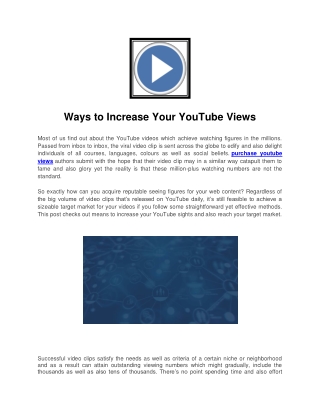 Buy Usa Youtbue views