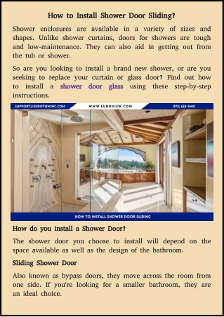 how to install shower sliding glass door