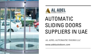 Automatic Sliding Doors Suppliers In UAE