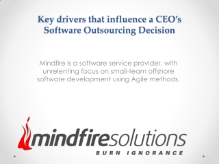 Key drivers that influence a CEO’s Software Outsourcing