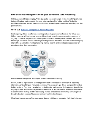 How Business Intelligence Techniques Streamline Data Processing