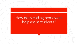 How does coding homework  help assist students