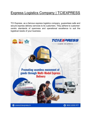 Express Logistics Company | TCIEXPRESS